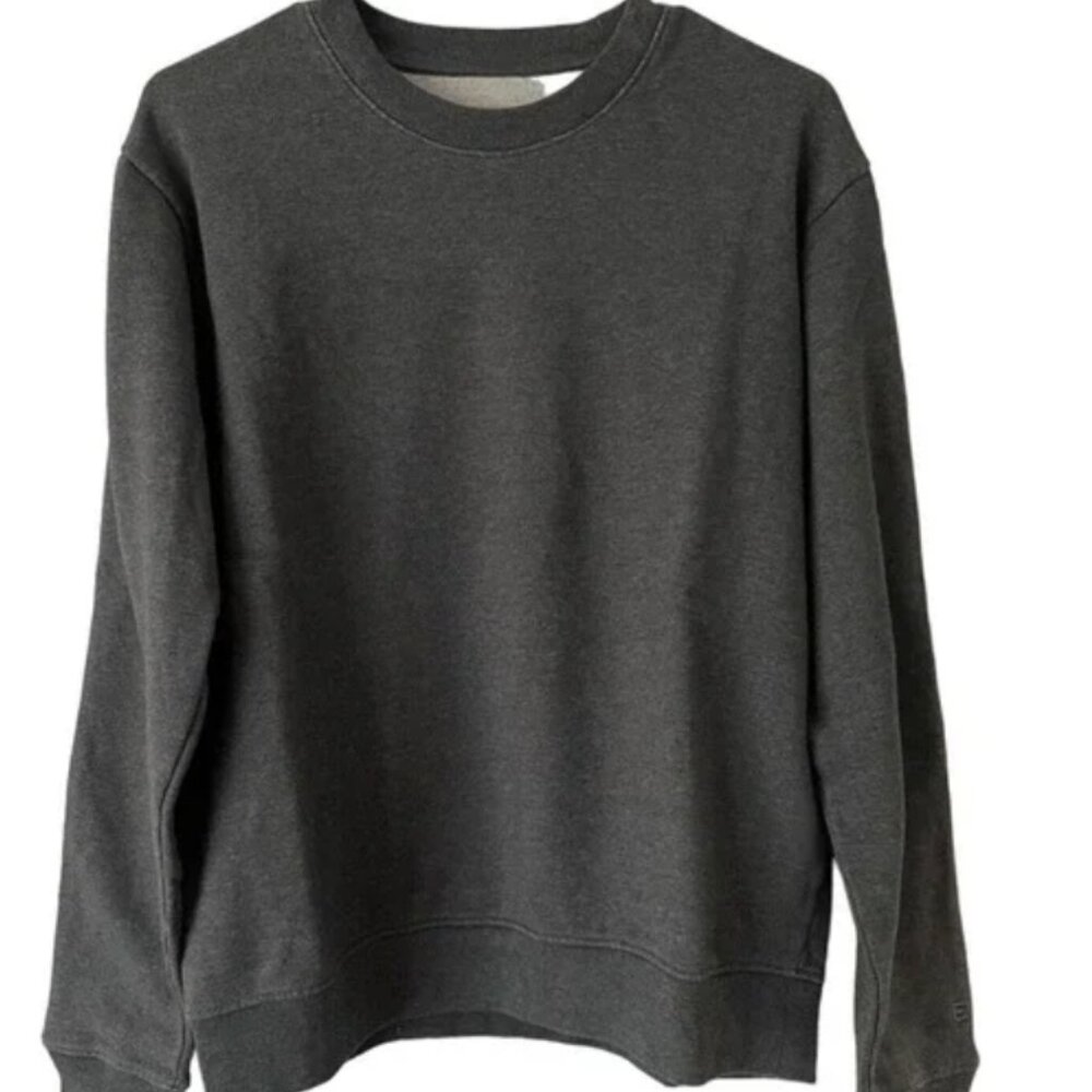 NWT Everlane The Track Crewneck Dark Heather Gray Sweatshirt Men’s Sz Medium